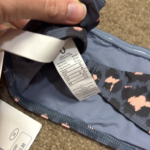 Zimmermann Sculpt Bandeau Slate Leopard Bikini Top - Picture 6 of 6